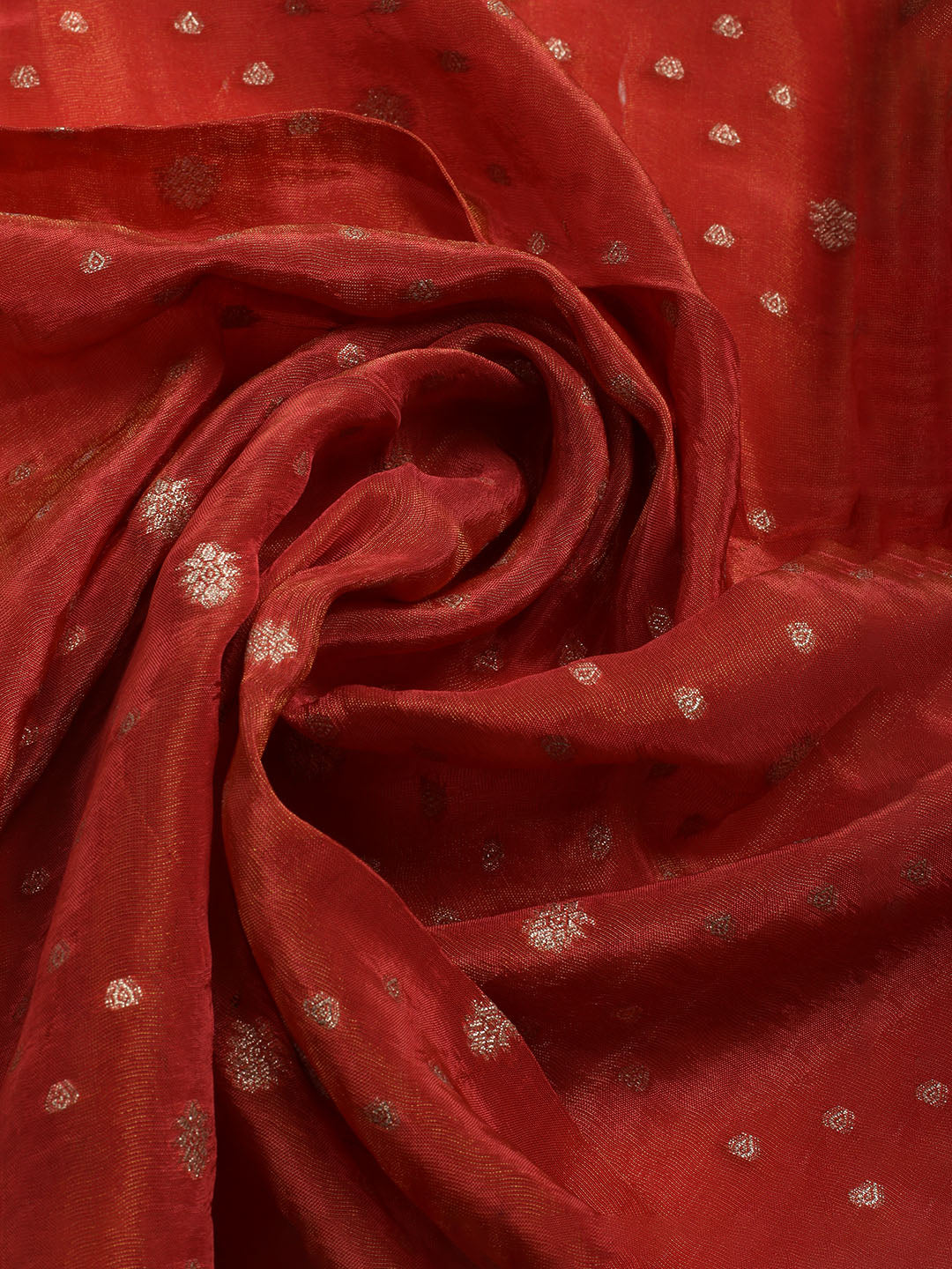 Embroidered Art Silk Unstitched Suit Piece With Dupatta