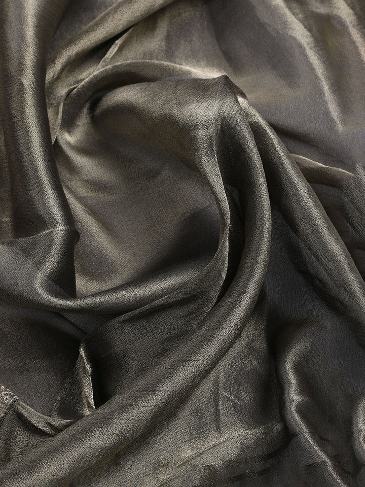 Banarasi Tissue Unstitched Suit With Dupatta