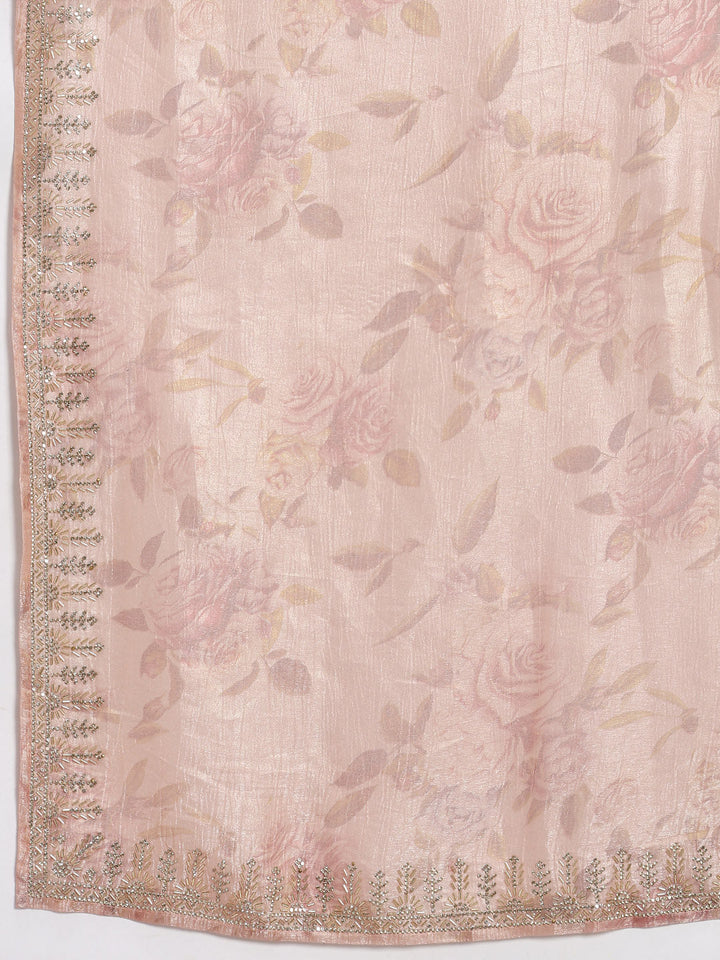 Cutdana Embroidered Chiffon Saree