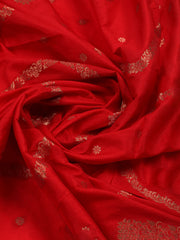 Neck Embroidered Chanderi Unstitched Suit With Dupatta