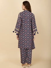 Gota Work Printed Cotton Kurta Set