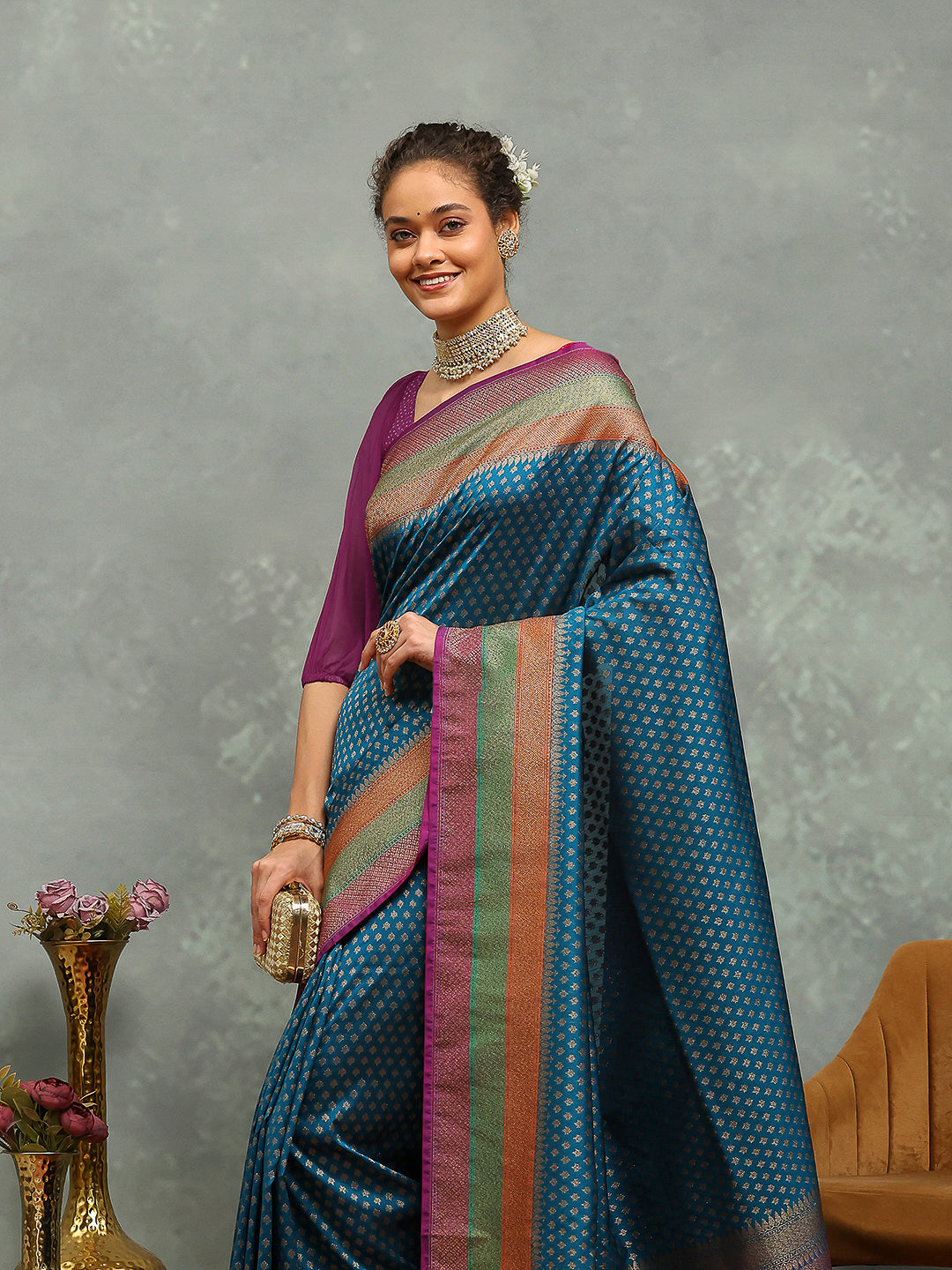 Wovn Border Art Silk Saree