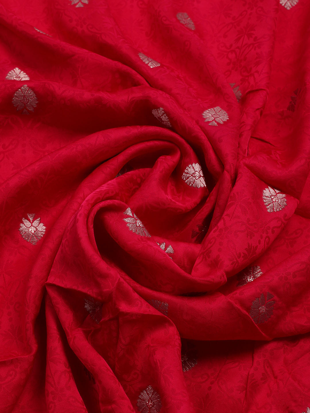 Woven Design Chanderi Unstitched Suit With Dupatta
