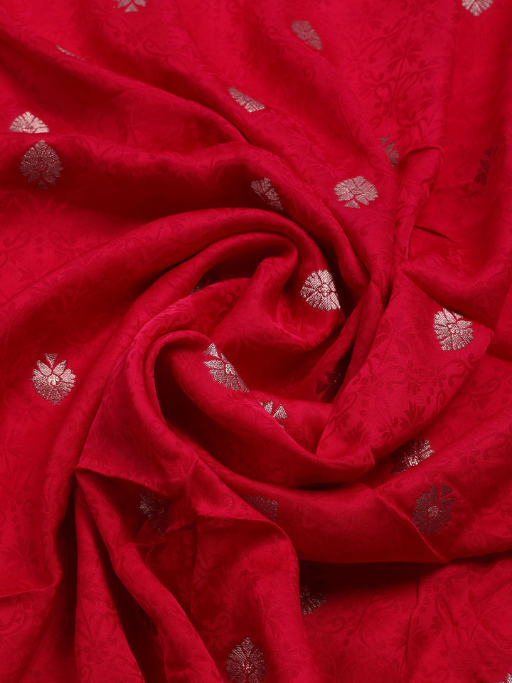 Woven Design Chanderi Unstitched Suit With Dupatta