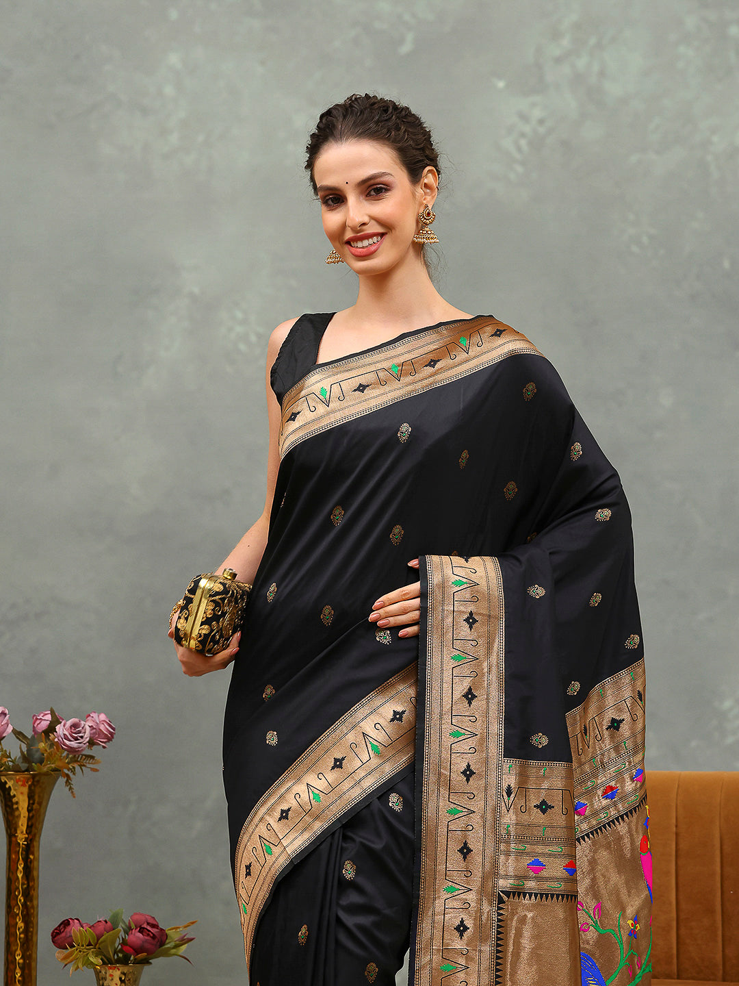 Embroidered Cotton Blend Saree