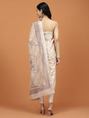 Printed Cotton Unstitched Suit Piece With Dupatta