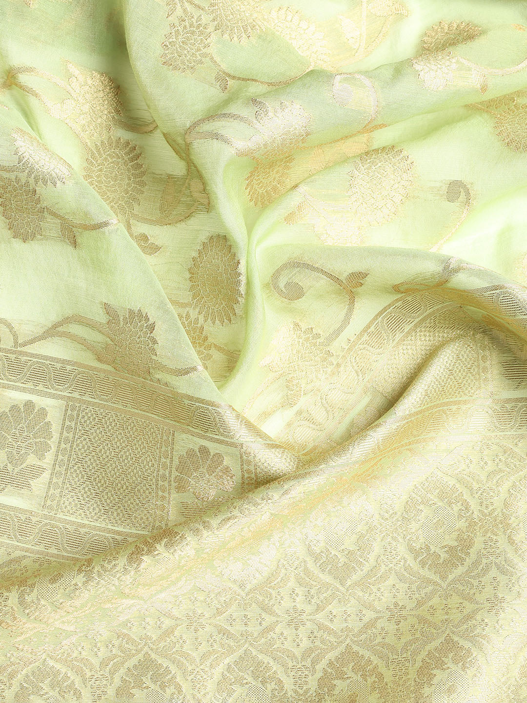 Embroidered Chanderi Unstitched Suit With Dupatta