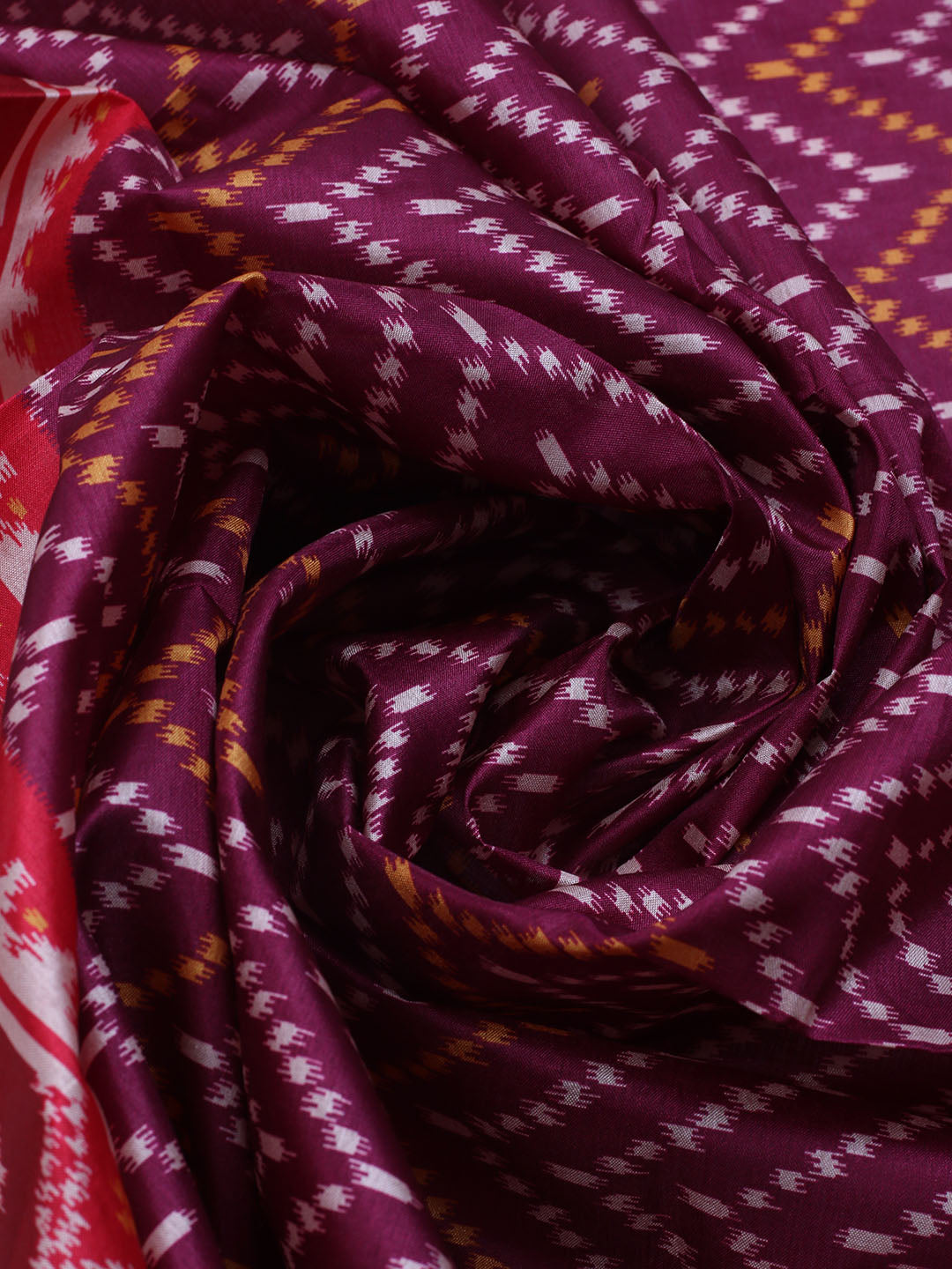 Patola Printed Tussar Unstitched Suit With Dupatta