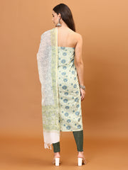 Printed Cotton Unstitched Suit With Dupatta