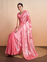 Embroidered Chiffon Saree