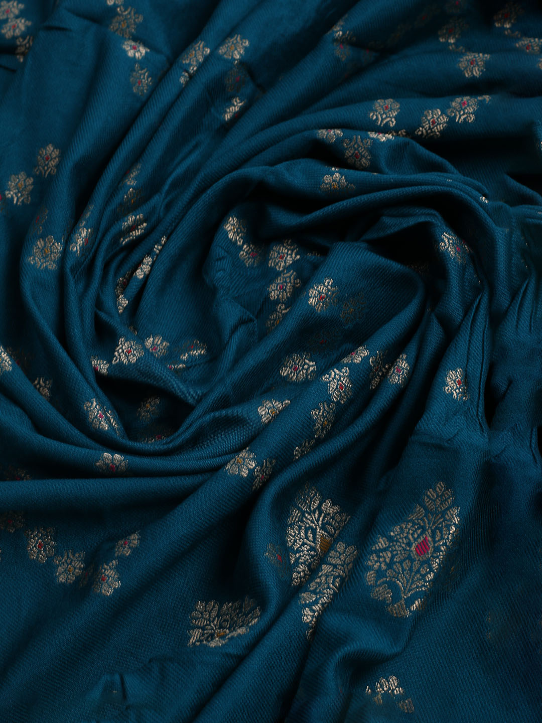 Pashmina Woven Design Unstitched Kurta With Pant &amp; Dupatta