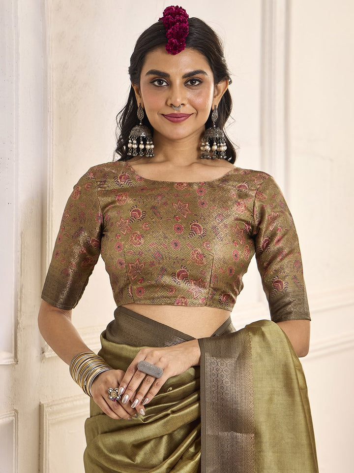 Zari Border Art Silk Saree