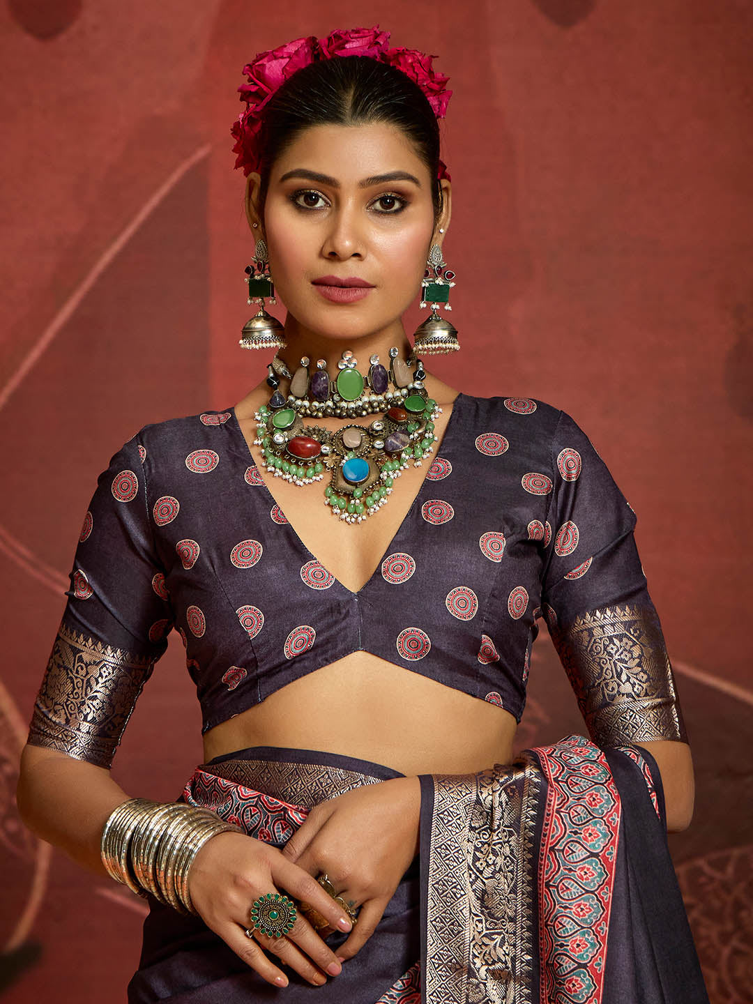 Zari Border Art Silk Saree