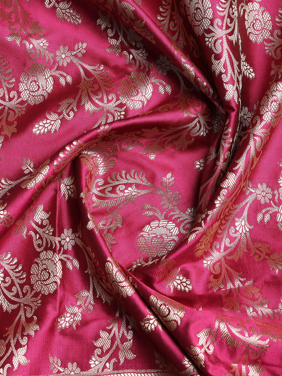 Woven Banarasi Chanderi Unstitched Suit With Dupatta