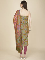 Patola Printed Cotton Unstitched Suit Piece With Dupatta