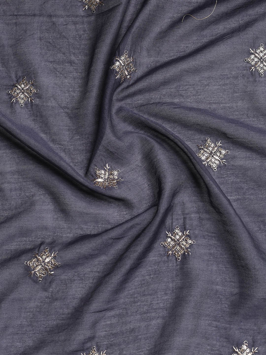 Sequence Work Chanderi Unstitched Suit With Dupatta