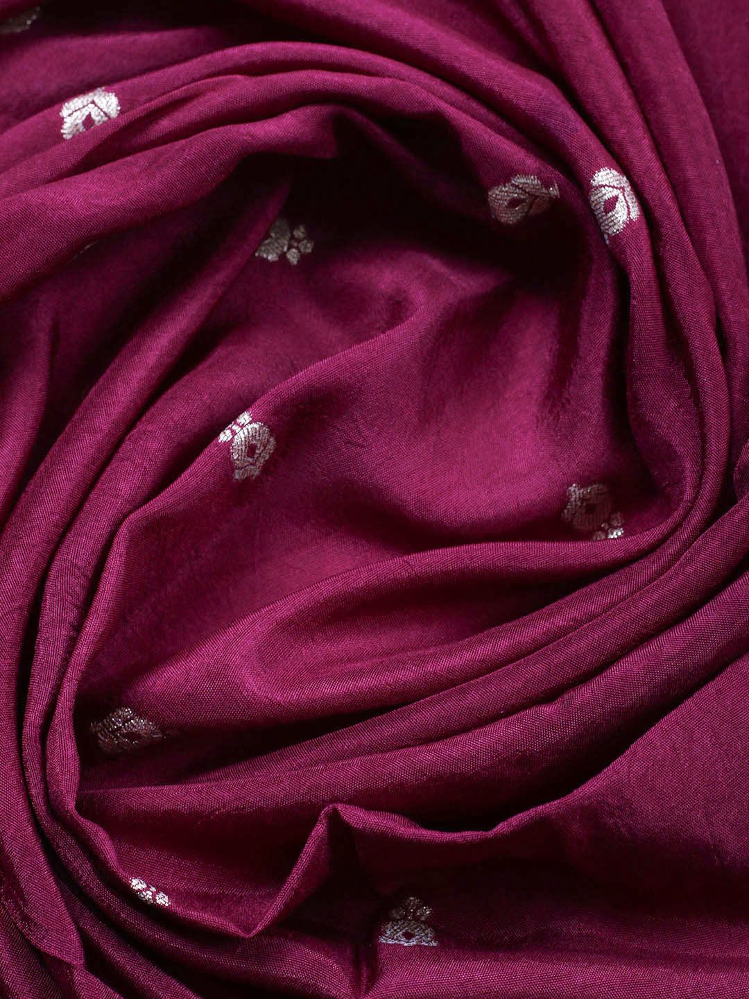 Embroidered Chanderi Unstitched Suit With Pant &amp; Dupatta