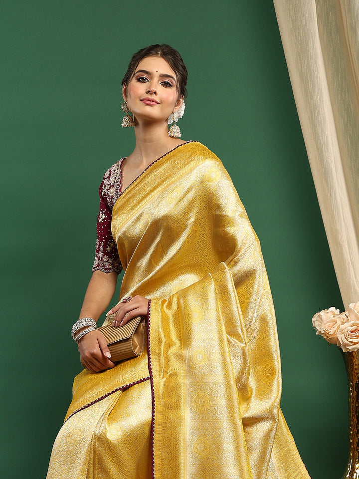 Embroidered Dola Silk Saree