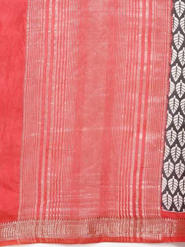Digital Abstract Printed Cotton Saree