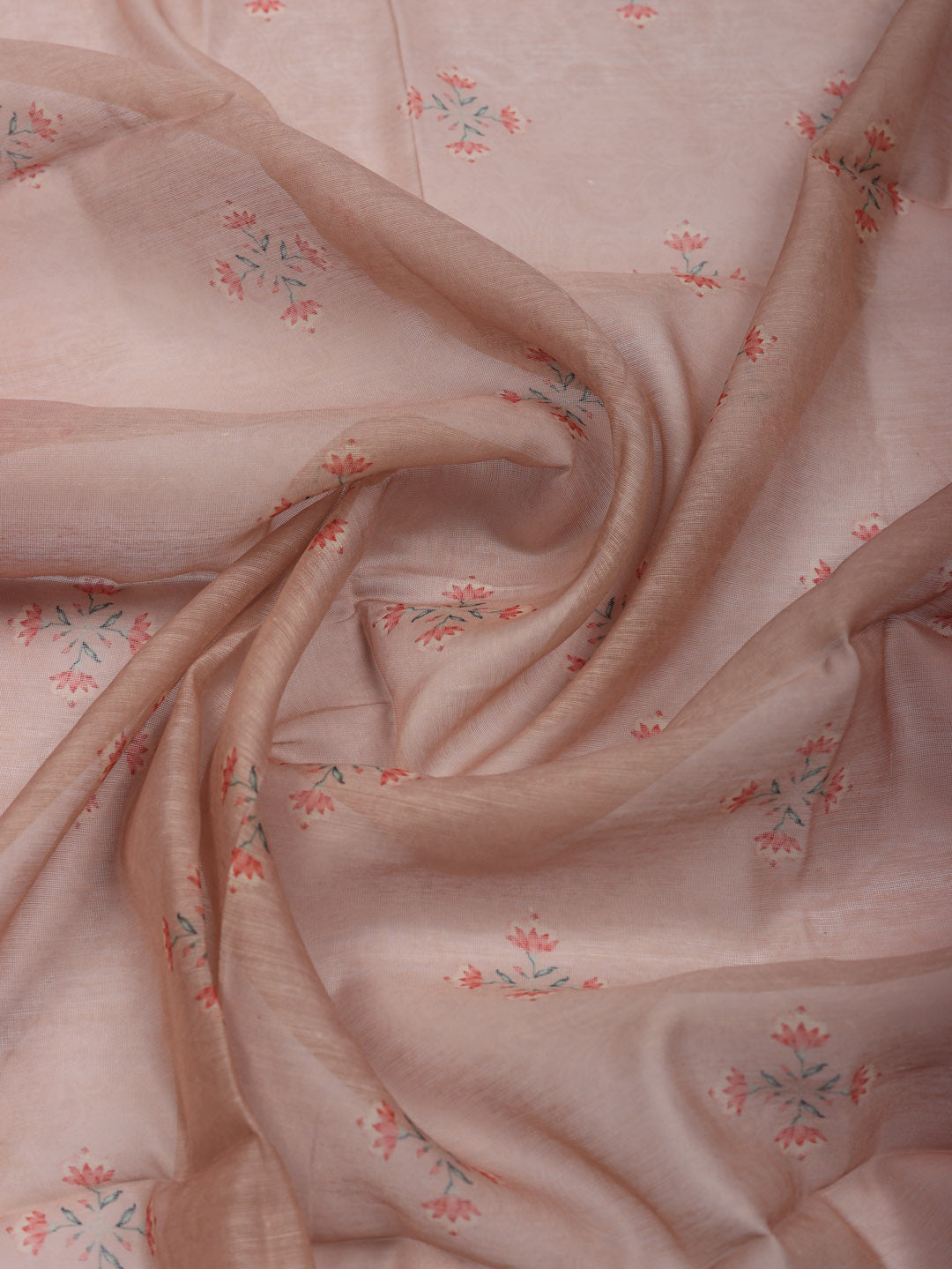 Embellished Chanderi Unstitched Suit With Pant &amp; Dupatta