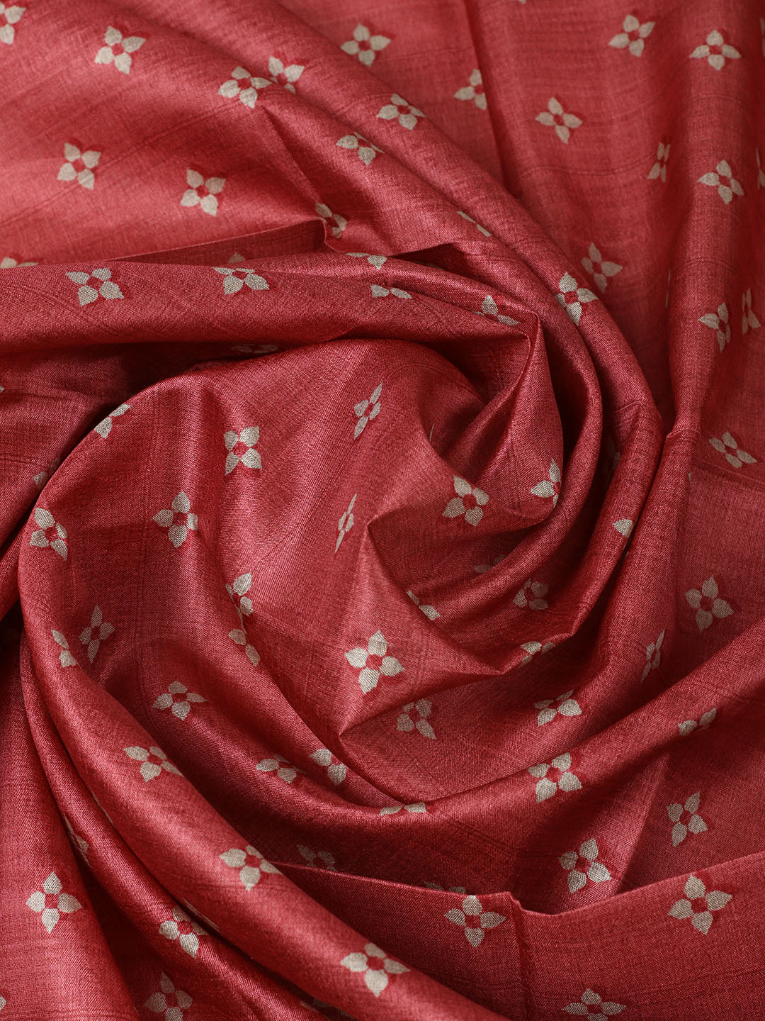 Embroidered Chanderi Unstitched Suit With Pant &amp; Dupatta