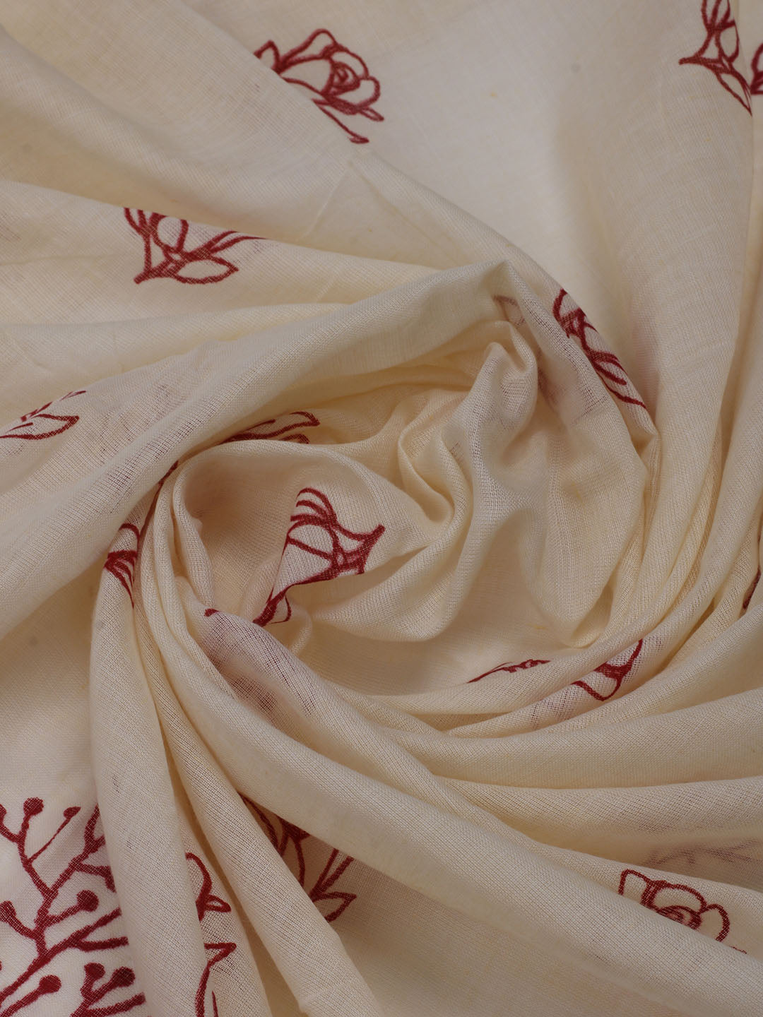 Neck Embroidered Cotton Blend Unstitched Suit With Dupatta