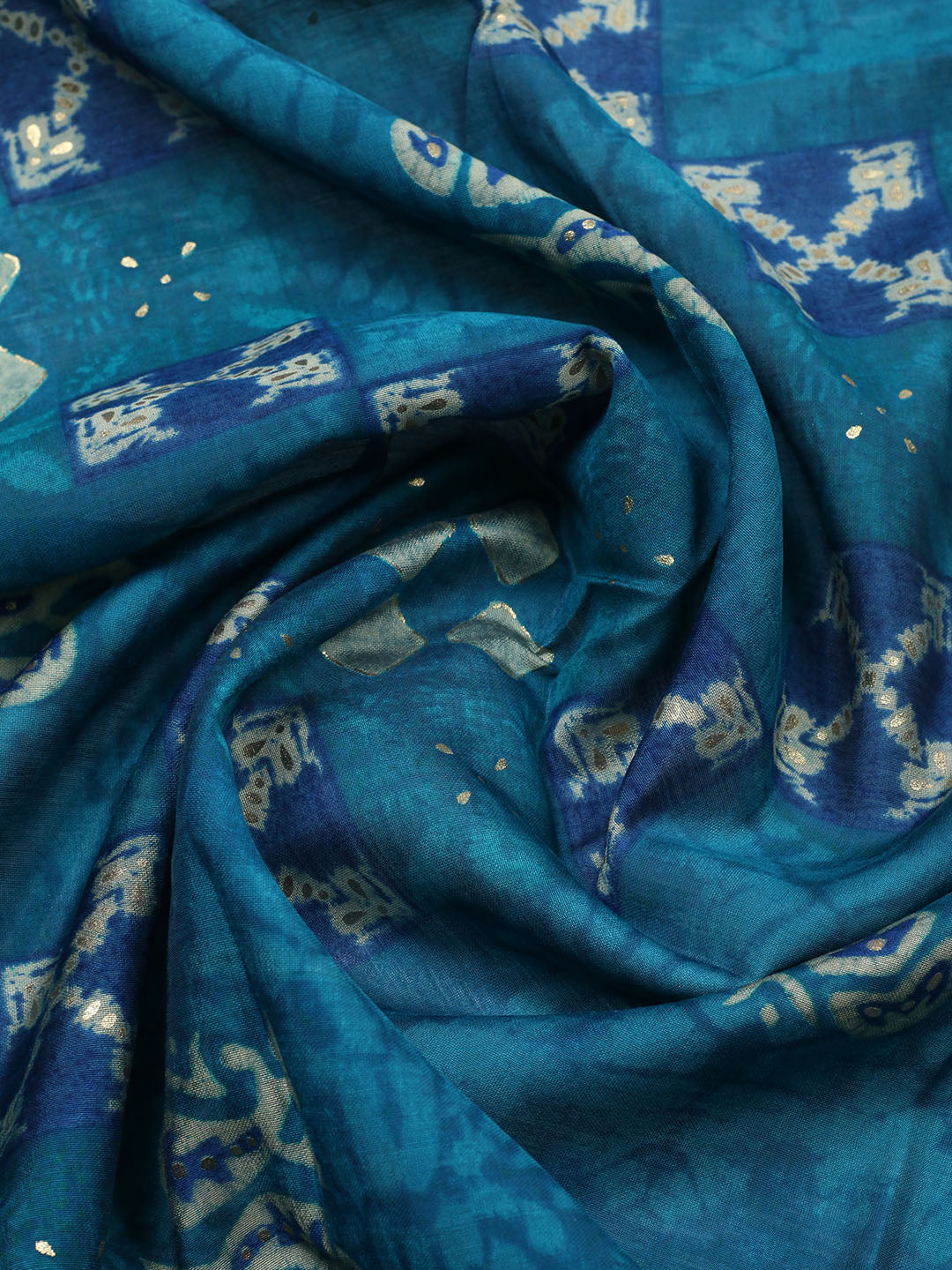 Embroidered Cotton Unstitched Suit With Pant &amp; Dupatta