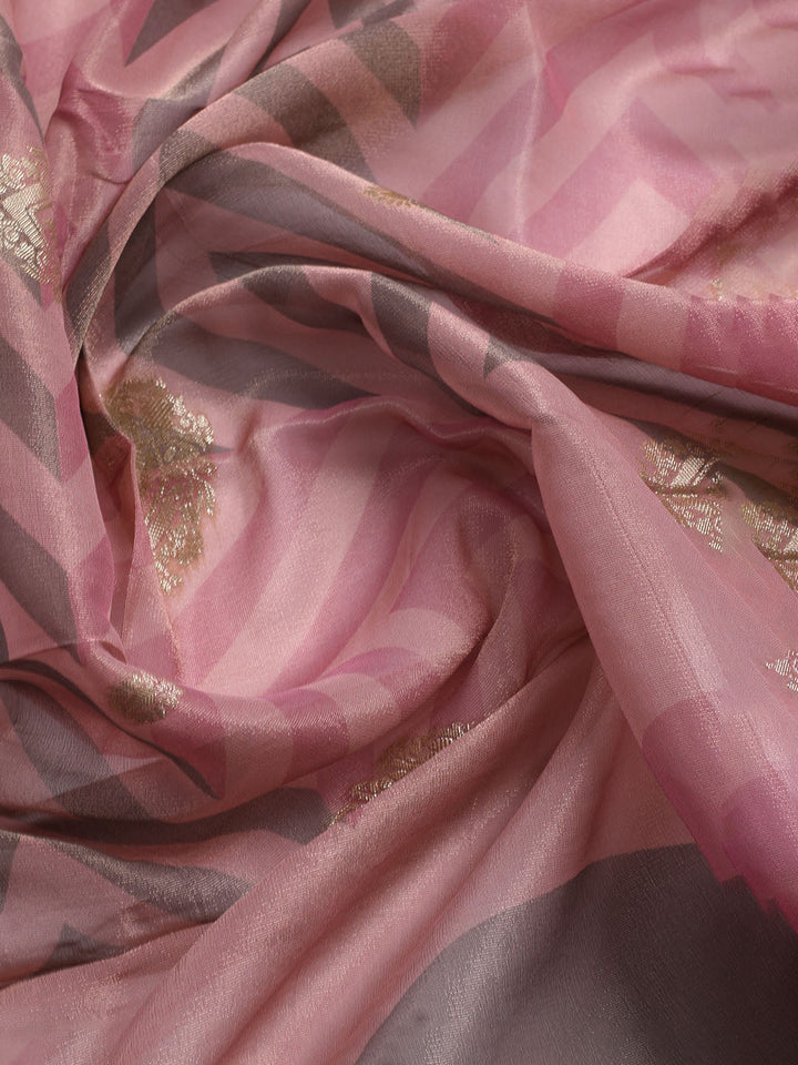 Embroidered Tissue Unstitched Suit With Dupatta