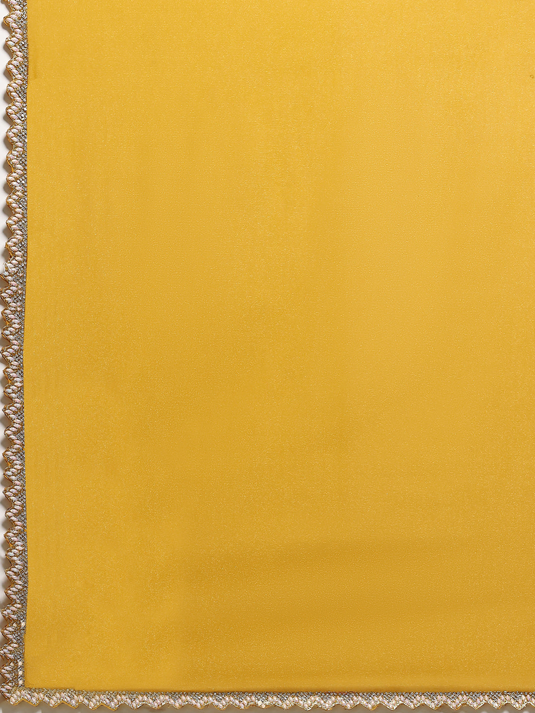 Plain Lace Border Georgette Saree
