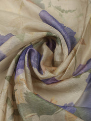 Embroidered Chanderi Unstitched Suit With Pant & Dupatta