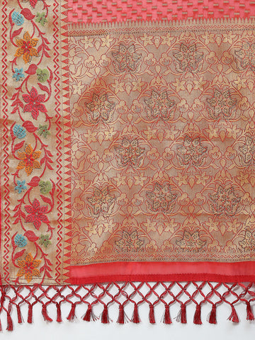Abstract Woven Cotton Saree