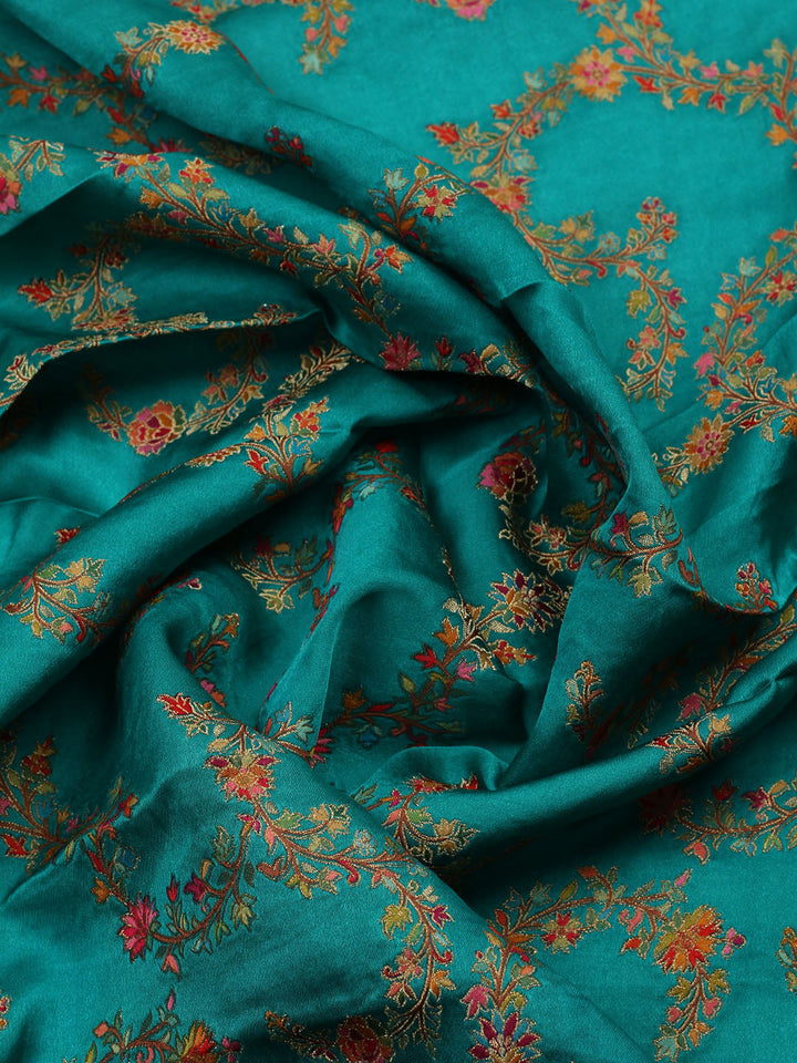 Woven Design Satin Unstitched Suit With Pant &amp; Dupatta
