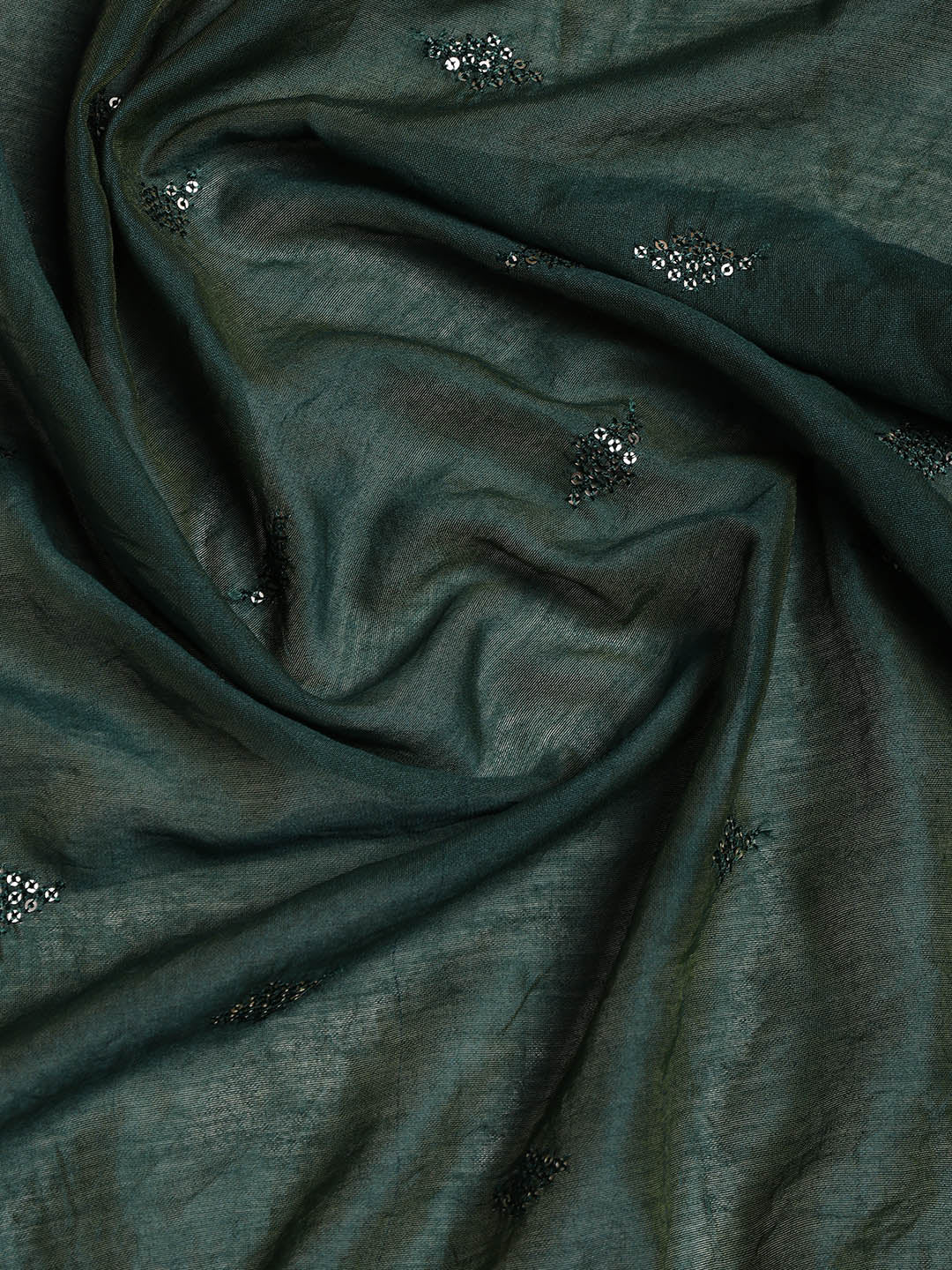 Neck Embroidered Cotton Blend Unstitched Suit With Dupatta
