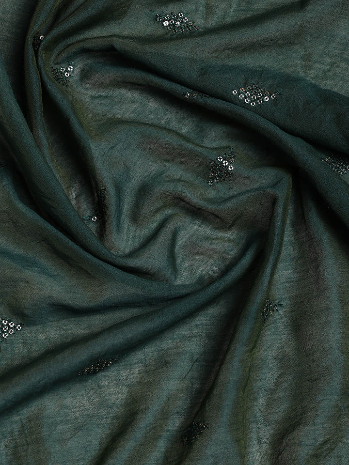 Neck Embroidered Cotton Blend Unstitched Suit With Dupatta