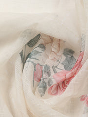 Embroidered Cotton Blend Unstitched Suit With Pant & Dupatta