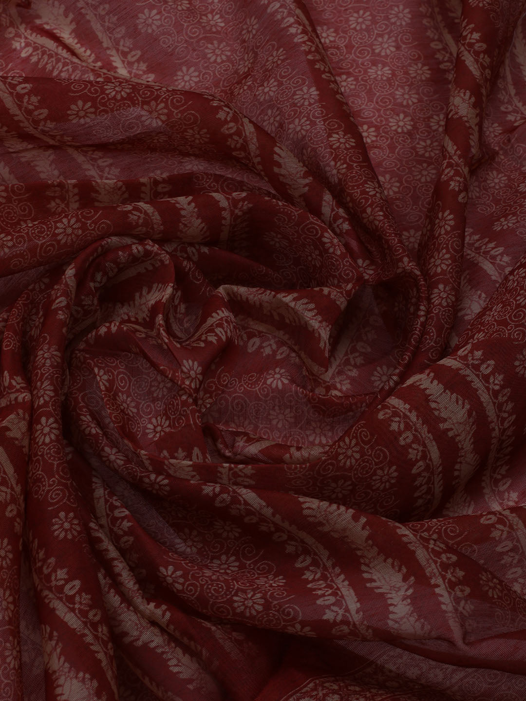 Printed Chanderi Unstitched Suit With Dupatta