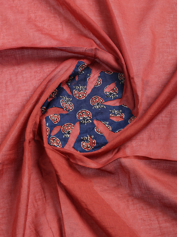 Printed Cotton Blend Unstitched Suit With Pant &amp; Dupatta