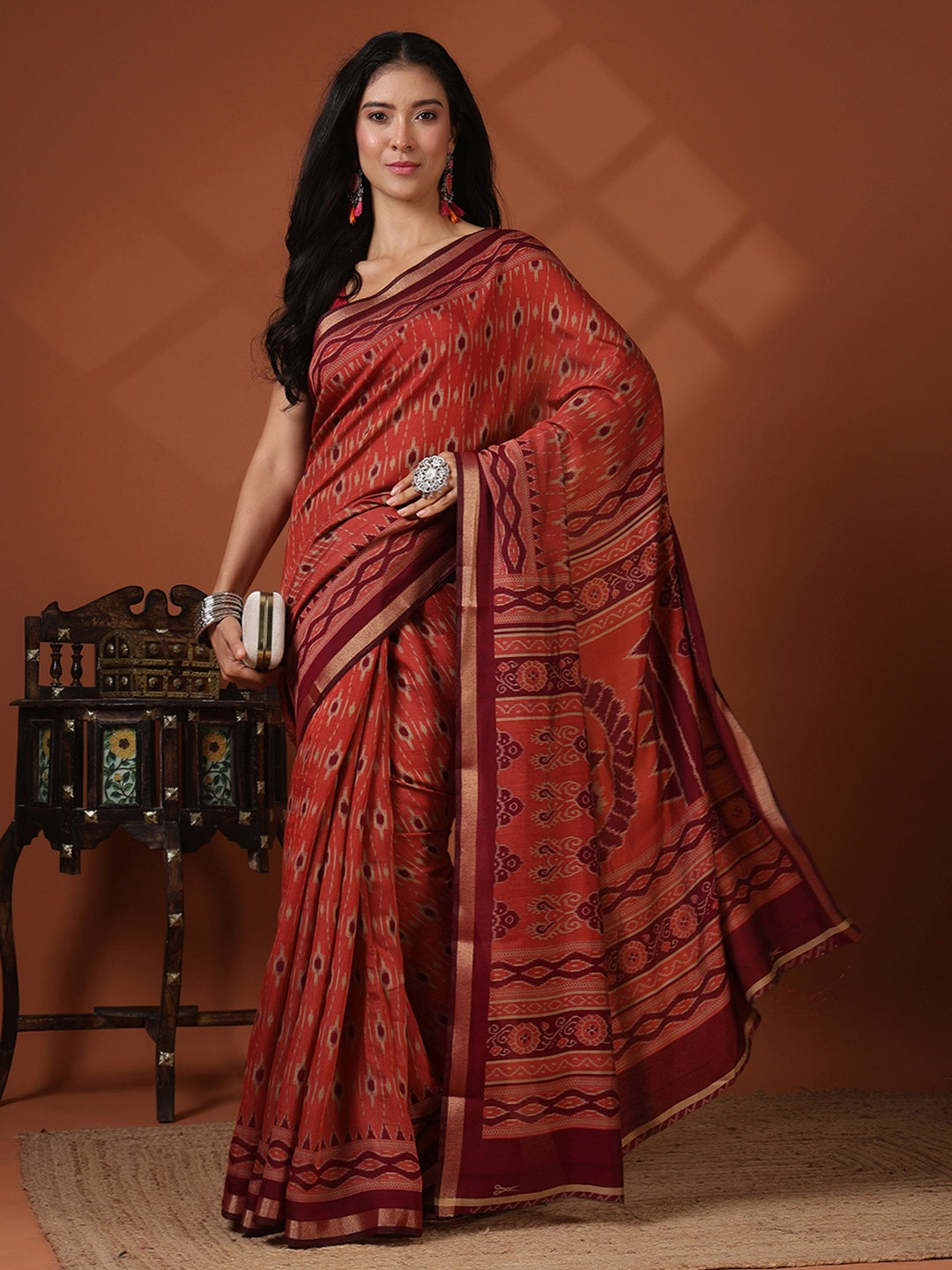 Digital Printed Art Silk Saree