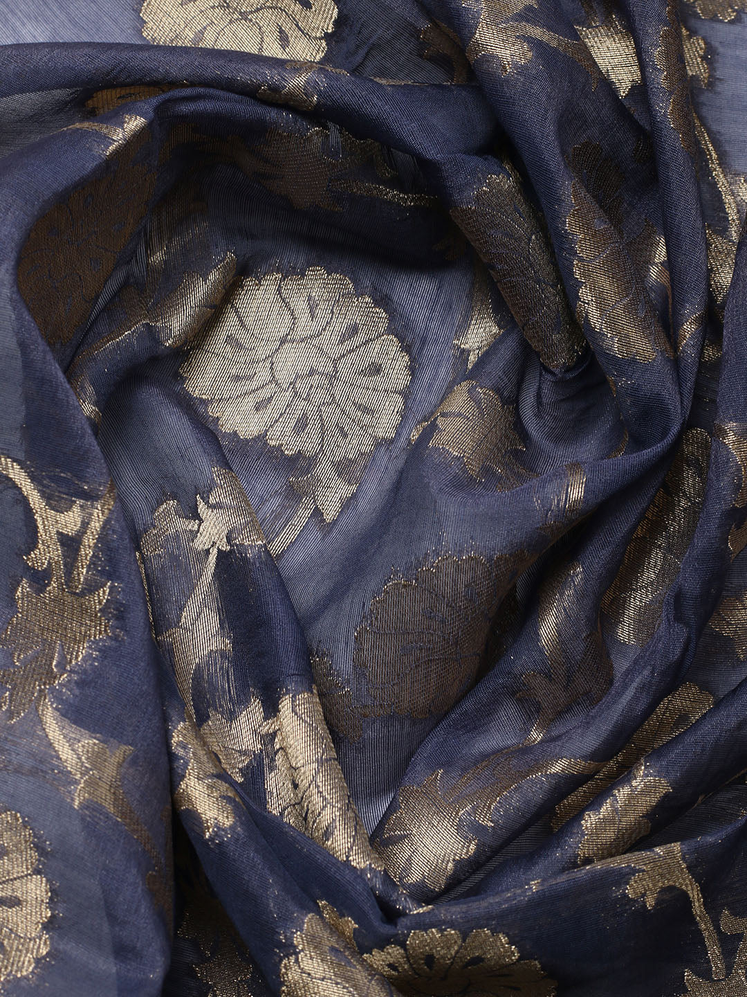 Embroidered Organza Unstitched Suit With Pant &amp; Dupatta