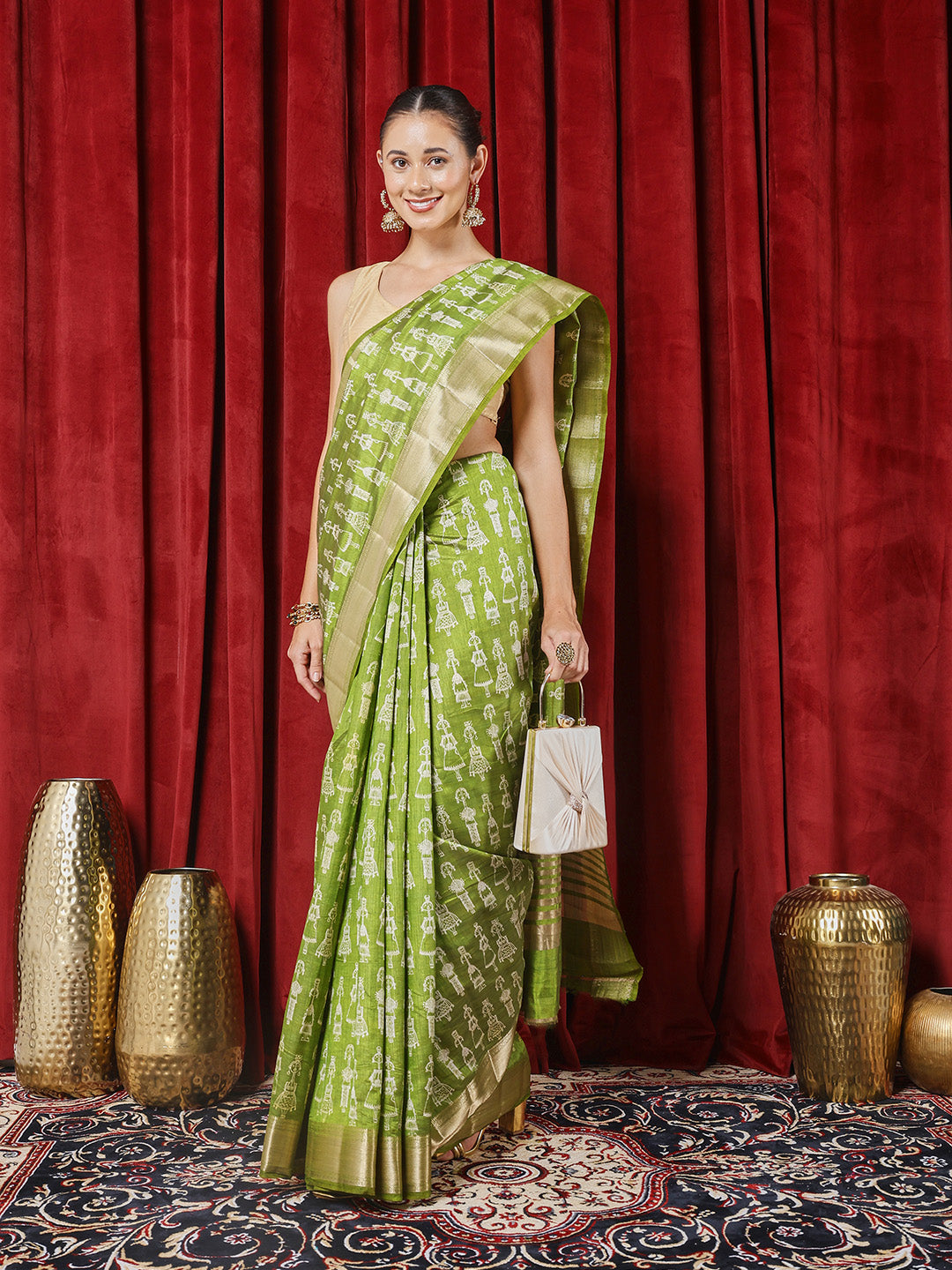 Digital Printed Art Silk Saree