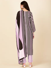 Printed Cotton Kurta With Pants & Dupatta