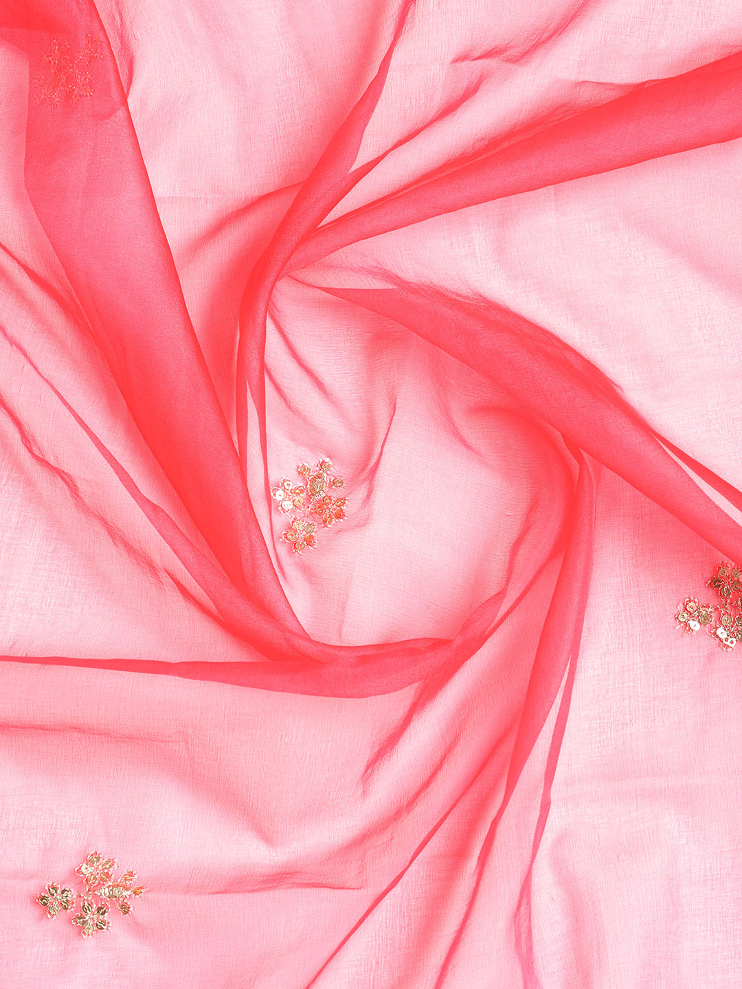 Embroidered Organza Unstitched Suit With Dupatta