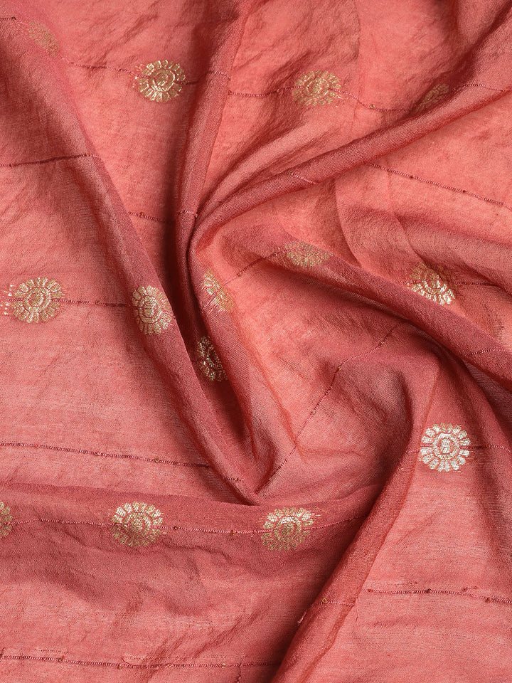Neck Embroidered Cotton Blend Unstitched Suit With Dupatta