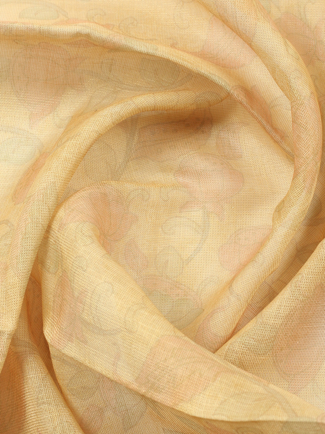 Printed Linen Blend Unstitched Suit With Pant &amp; Dupatta
