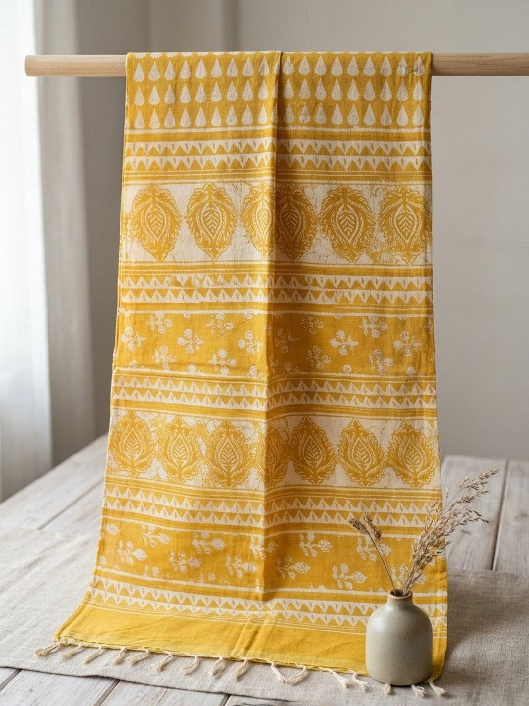 Embroidered Cotton Blend Unstitched Suit With Pant &amp; Dupatta