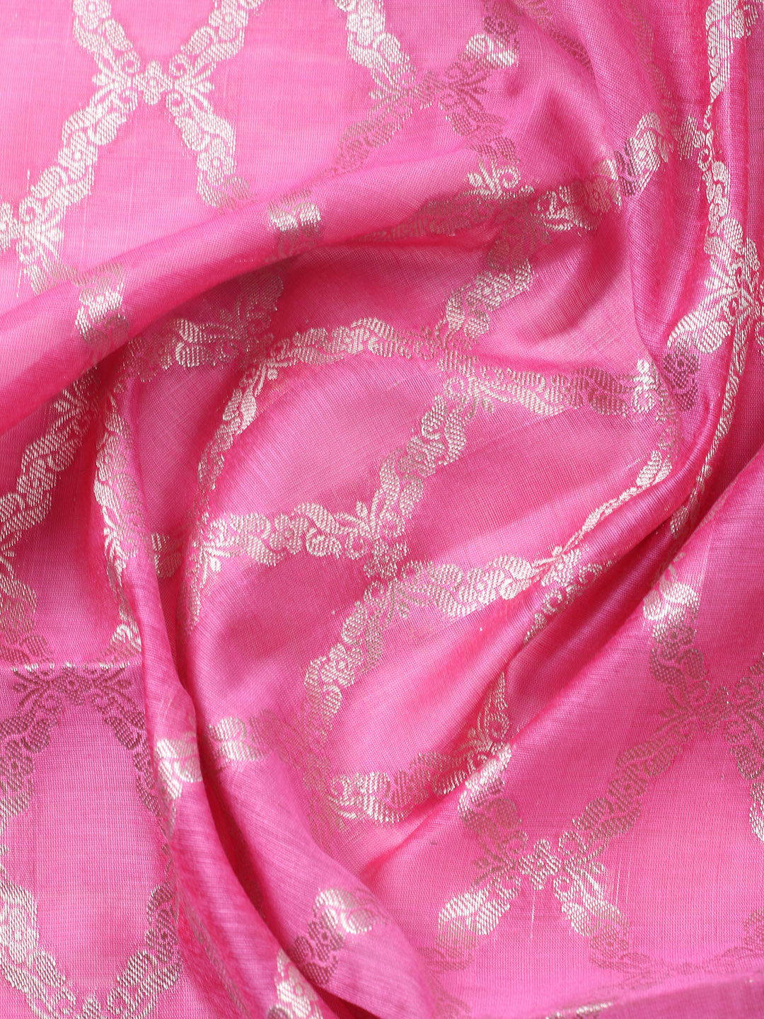 Woven Design Art Silk Unstitched Suit With Pant &amp; Dupatta