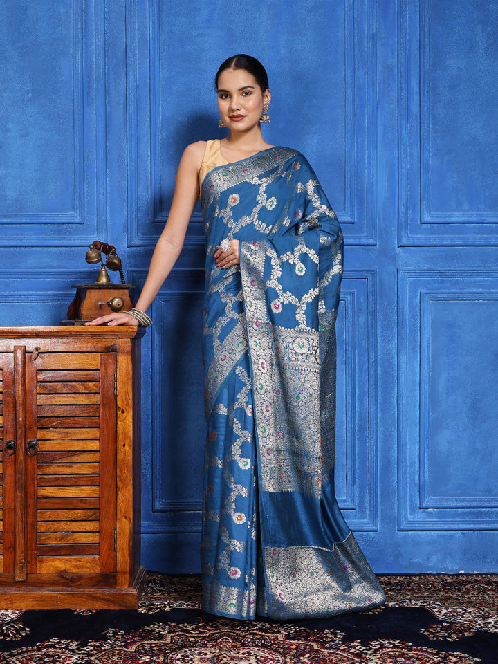 Zari Woven Cotton Blend  Saree