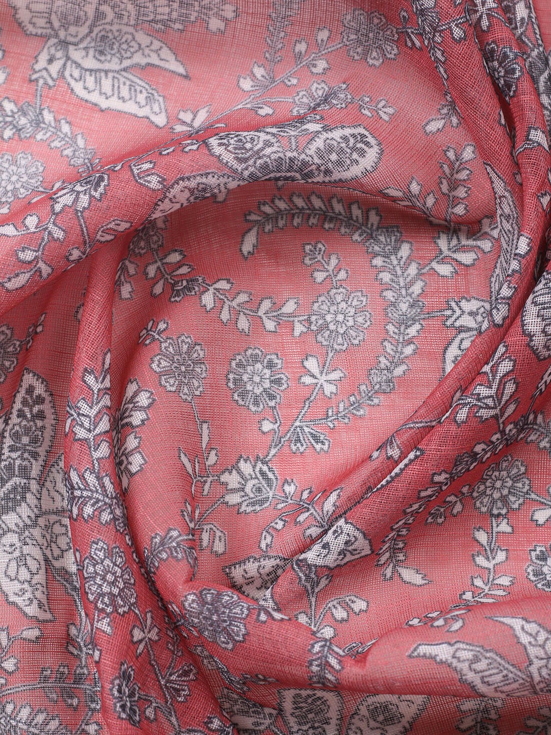 Embroidered Cotton Blend Unstitched Suit With Pant &amp; Dupatta