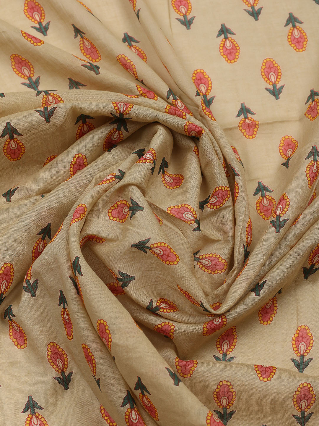 Embroidered Cotton Blend Unstitched Suit With Pant &amp; Dupatta