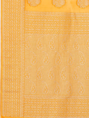 Zari Border Booti Woven Crepe Saree